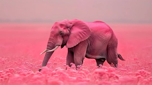 فیل صورتی‌ وارد ذهن شود؟