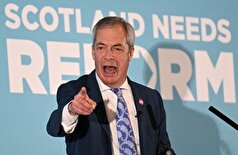 فاراژ در اسکاتلند هوادارانش را گرد هم می‌آورد و به سیاست‌های مهاجرتی و اقلیمی حمله می‌کند