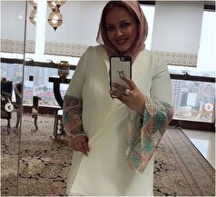 نگاهی به استایل عجیب و نامتعارف بهاره رهنما در جشن عروسی اش/شبیه دختر بچه‌های فامیل شده!