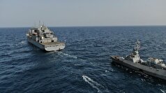 رزمایش مشترک نیروی دریایی آمریکا و رژیم صهیونیستی