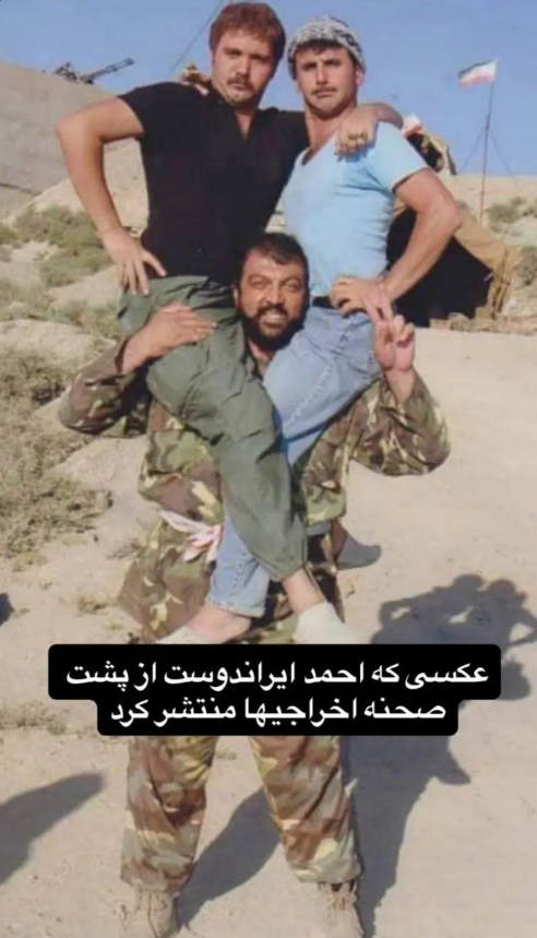 تصویر وایرال شده از زورآزمایی احمد ایراندوست در پشت صحنه فیلم اخراجیها تصویر وایرال شده از زورآزمایی احمد ایراندوست در پشت صحنه فیلم اخراجیها