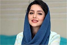 تصویر شکار شده از نازنین بیاتی در باغ دوست داشتنی اش در حال چیدن پرتقال