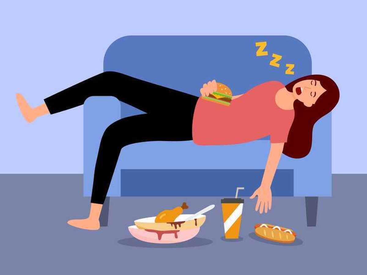 خطرات دراز کشیدن بعد از غذا خوردن