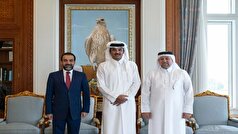 دیدار امیر قطر با خنجر و الحلبوسی در دوحه