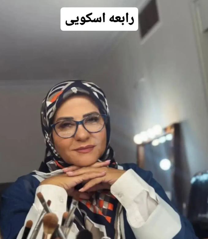 تغییر چهره رابعه اسکویی در اتاق گریم یک کار جدید+عکس