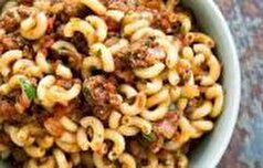 دستور تهیه ماکارونی همبرگری لذیذ و خوشمزه