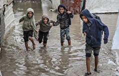 تخریب بیش از ۲۲ هزار چادر آوارگان فلسطینی در غزه به دلیل بارش باران