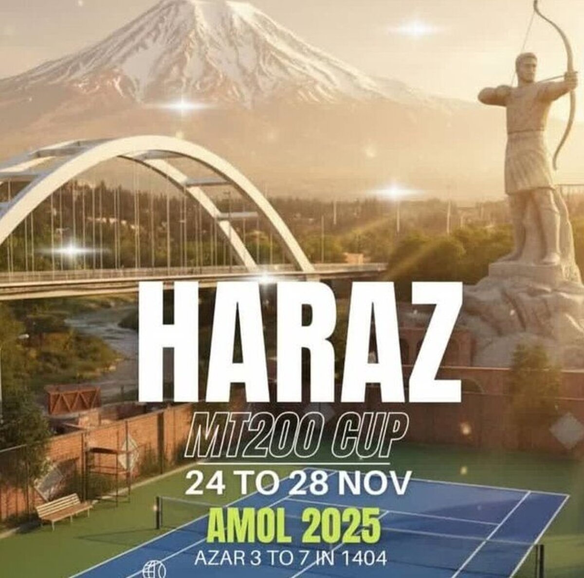 حضور۱۳۷ تنیسور از کشور‌های آسیایی و اروپایی برای مسابقات بین‌المللی تنیس هرازکاپ آمل