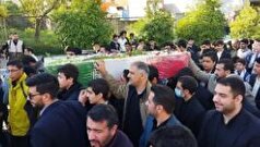 تشییع و تدفین پیکر شهید گمنام در اداره کل آموزش و پرورش گلستان