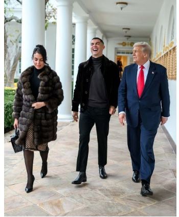 وقتی رونالدو و همسرش با ترامپ همنشین می‌شوند+عکس