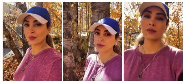 استایل کژوال و طبیعت گردی حدیثه تهرانی با چاشنی یک دلنوشته پاییزی