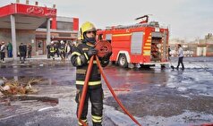 آتش نشانی شیراز خبر آتش زدن پمپ بنزین را تکذیب کرد