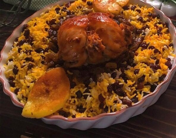رسپی کشمش پلو شیرازی با عطر و بوی بهشتی