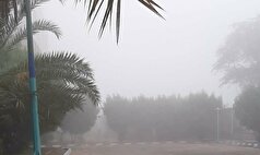 کاهش دید افقی در خوزستان به علت مه