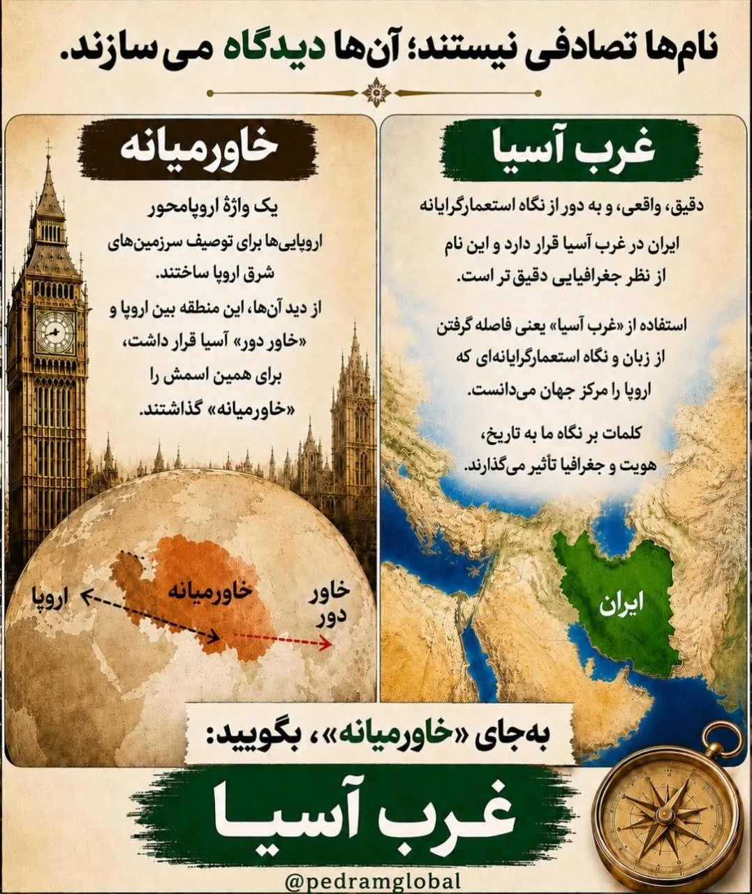 داده‌نما| به جای خاورمیانه، بگویید غرب آسیا
