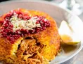 ته‌چین شمالی با یک ترکیب خاص؛ مرغ و سیب‌زمینی در کنار رب انار!
