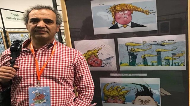 بازداشت کاریکاتوریست اردنی به خاطر ترسیم کاریکاتوری از بن زاید