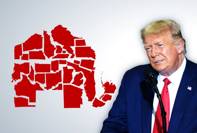 وضعیت قرمز ترامپ در ایالتهای جمهوری‌خواه/ پیشتازی قاطع بایدن در میان کسانی که رای داده‌اند