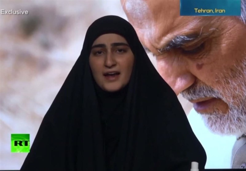 واکنش دختر شهید سلیمانی به ترامپ: هیچ کس تو را قهرمان نمی‌داند/ مغلوب و منزوی شدی 