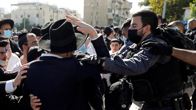  زخمی شدن ۵ پلیس اسرائیلی در درگیری با یهودیان حریدی