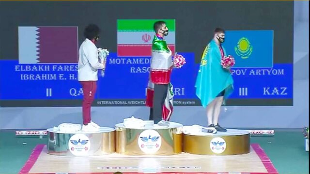 ۳ طلای وزنه‌برداری ۱۰۲ کیلوگرم آسیا برای ایران/ رسول معتمدی قهرمان شد